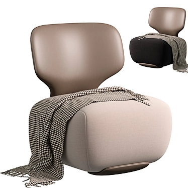 Modern Upholstered Armchair: Amura Noa 3D model image 1 