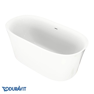 Duravit White Tulip Standalone Bathtub 3D model image 1 