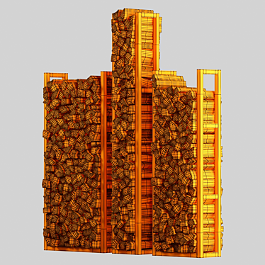 Rustic Firewood Decor Set 3D model image 1 