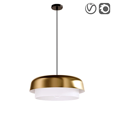 Modern Metal Hanging Pendant Light 3D model image 1 