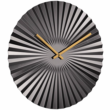 Gunmetal Statement Fan Wall Clock 3D model image 1 