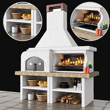 Outdoor Grill Island Model 3D model image 1 