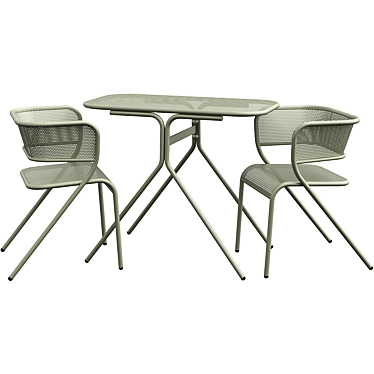 Soriano Garden Bistro Set-Grey 3D model image 1 