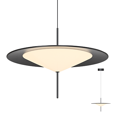 Contemporary LED Pendant Lamp 3D model image 1 