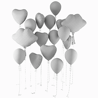 Colorful Balloon Set for 3D 3D model image 1 