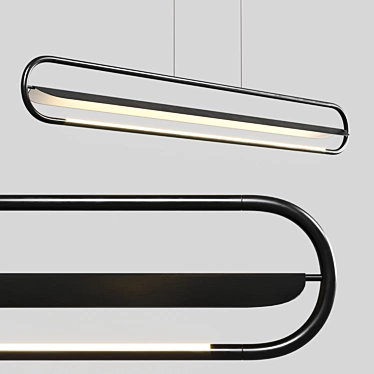 Sleek LED Pendant Light 3D model image 1 