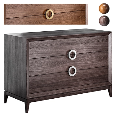 Classic Italian Toscana 3-Drawer Chest 3D model image 1 