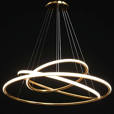 Sleek ARO Cluster Pendant Light 3D model image 1 