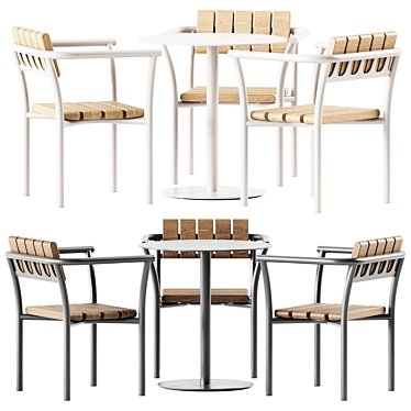 Modern Parc Chair and Munch Table 3D model image 1 