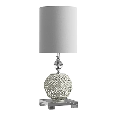 Elegant Ceramic Crystal Buffet Lamp 3D model image 1 