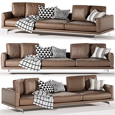 Sleek Dock High Sofa 02 3D model image 1 