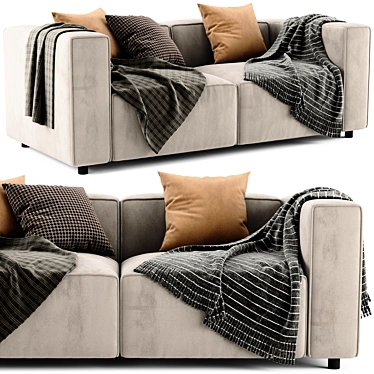 Contemporary BoConcept Carmo 2-Seater Sofa 3D model image 1 