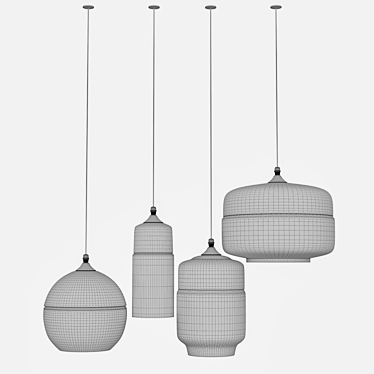 Nordic Glass Pendant LightgetModeling 3D 3D model image 1 