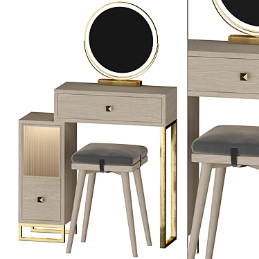 Scandinavian Style Vanity Set 3D model image 1 