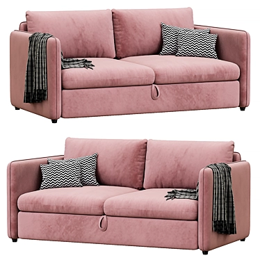 Modern Wagon Sofa Set 3D model image 1 