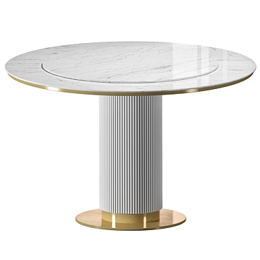 Modern Marble Round Dining Table 3D model image 1 