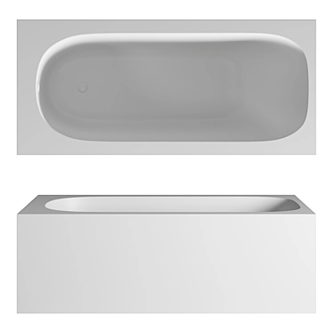 Salini FABIA 180 White Bathtub 3D model image 1 