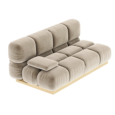 Luxurious Natuzzi Leather Sofa 3D model image 1 