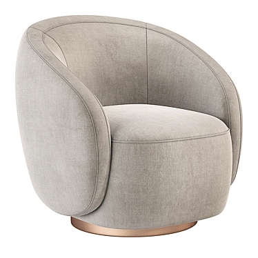 Kelly Wearstler Velvet Swivel Chair 3D model image 1 