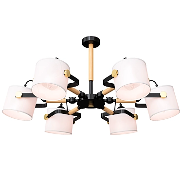 Elegant Industrial Style Chandelier 3D model image 1 