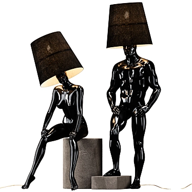 Hommer human lampshade Floor lamp Collection Pose02