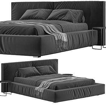  Sleek Bed Design 3D Model 3D model image 1 