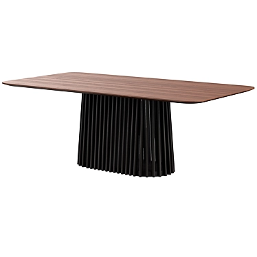  Zaragoza Walnut Dining Table 3D model image 1 