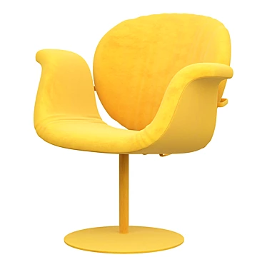 Elegant Tulip Midi Lounge Chair 3D model image 1 