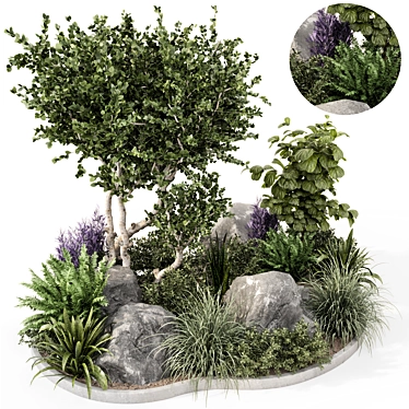 Outdoor Garden Floral Set - 2015 3D model image 1 