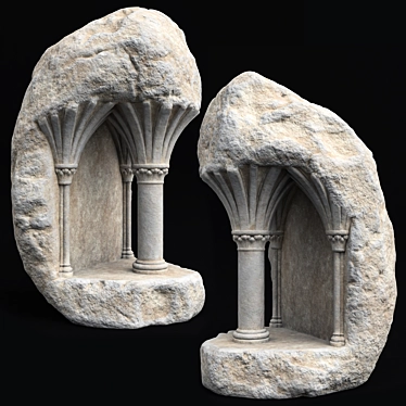 Elegant Stone Art Sculptures 3D model image 1 