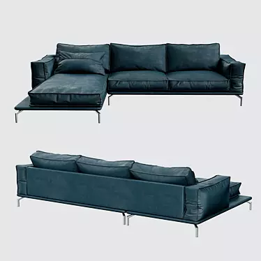 Premium Leather Corner Sofa Div-704 3D model image 1 