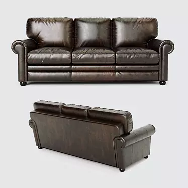 Luxury Leather Sofa Divine Design 3D model image 1 