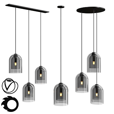 Modern Design Aria Lamps Collection 3D model image 1 