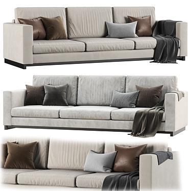 Molteni Reversi Contemporary Modular Sofa 3D model image 1 