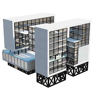 Modern Office Building 3D Model 3D model image 1 