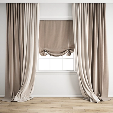 Detailed Curtain Model Collection 3D model image 1 