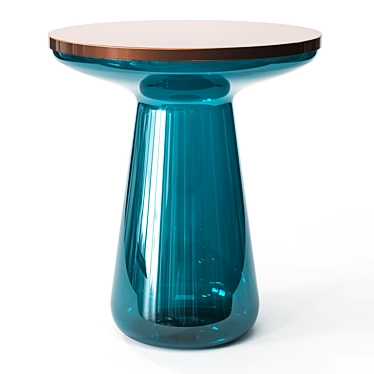 Glass Coffee Table, 400mm Diameter 3D model image 1 