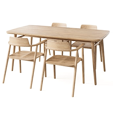 Orkhus Table & Strasbourg Chair 3D model image 1 