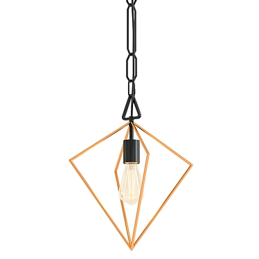 Modern One Light Pendant Fixture 3D model image 1 