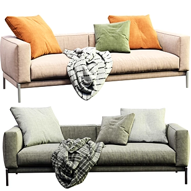 Modern Flexform Romeo Sofa 3D model image 1 