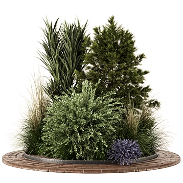 Outdoor Garden Bush & Tree Set 3D model image 1 