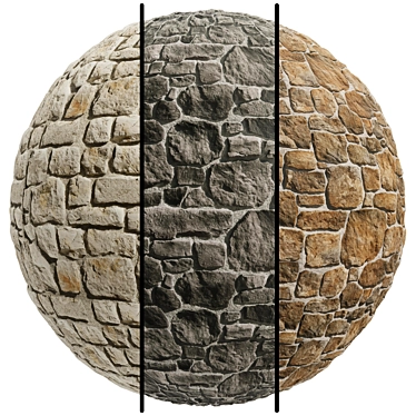 Java Stone Texture Set, 3MAT 3D model image 1 