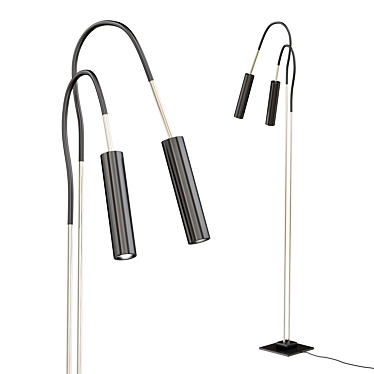 Adjustable LED Floor Lamp: 200cm 3D model image 1 