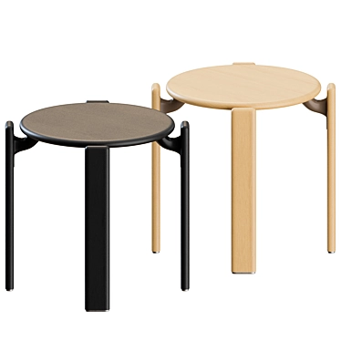 Sleek Rey Stool set 2 3D model image 1 