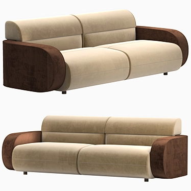 Modern Rollins Sofa 3D Model 3D model image 1 