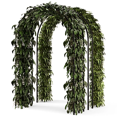 Metal Base Hanging Plant Set 3D model image 1 