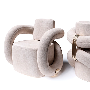 Elegant Alter Ego Armchair Infinity 3D model image 1 