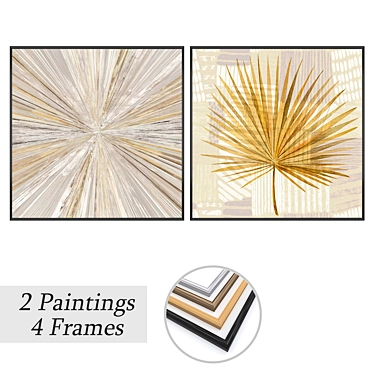 Artwork Set with Versatile Frames 3D model image 1 