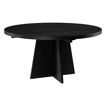 Modern Round Dining Table, 140cm 3D model image 1 