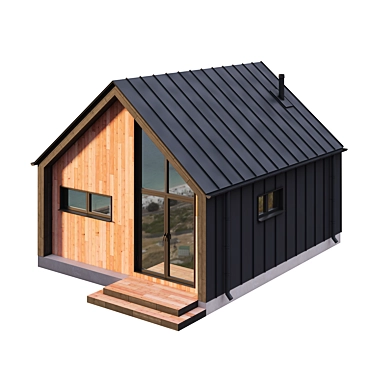 Single-Story Barnhouse Sauna 3D model image 1 